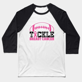 Tackle Breast Cancer Football Sport Awareness Support Pink Ribbon Baseball T-Shirt